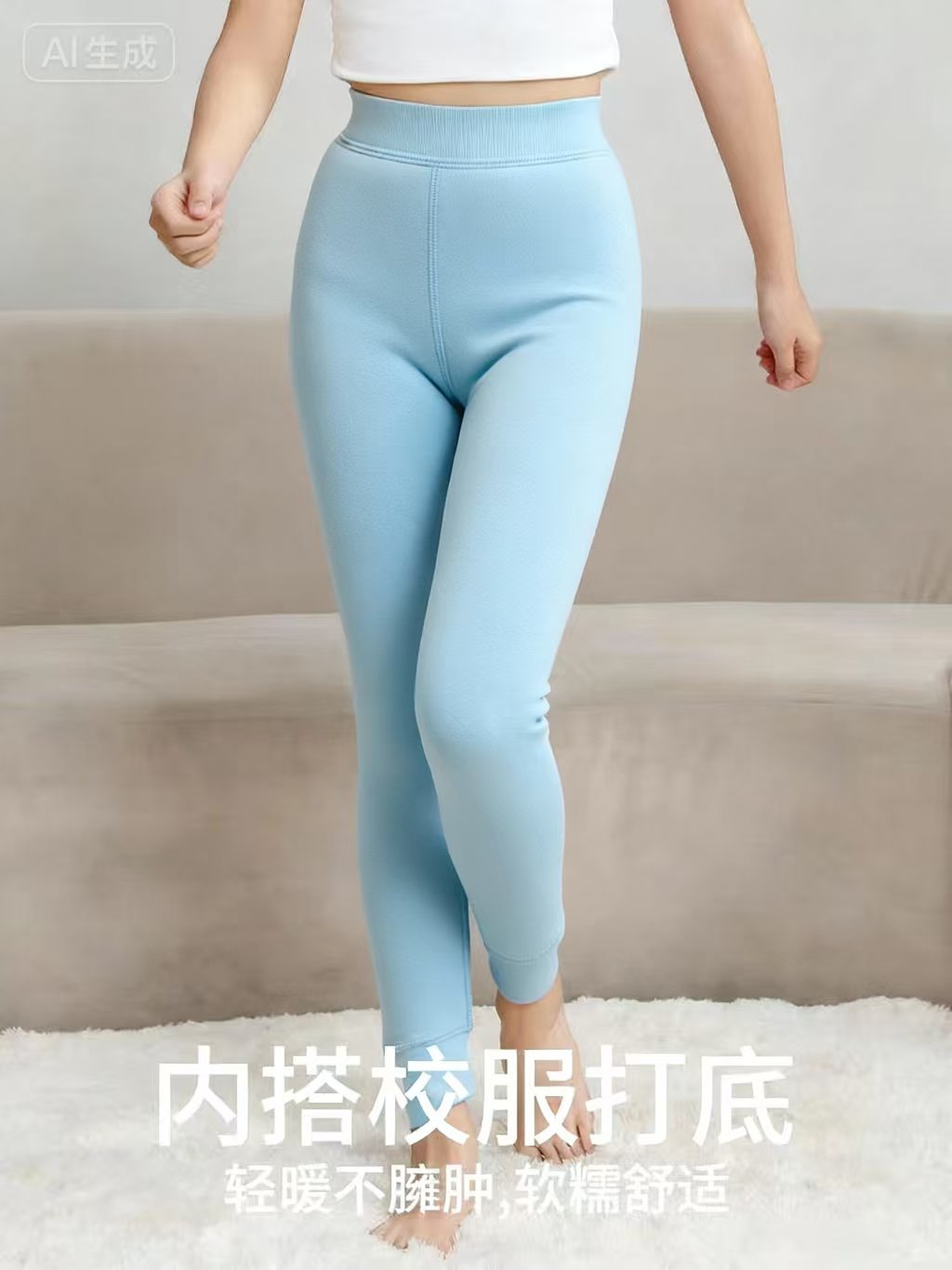 3051保暖裤秋冬男女童加厚三层热能裤中大童贴身内穿弹力打底裤