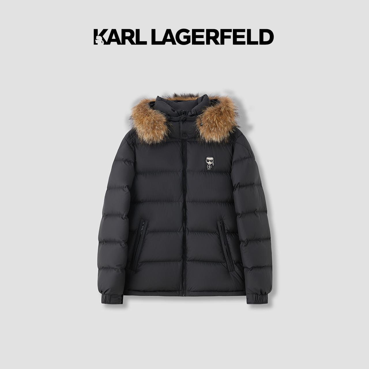 【臻享男装】KARLLAGERFELD卡尔拉格斐25新款鹅绒服老佛爷M26Y4008