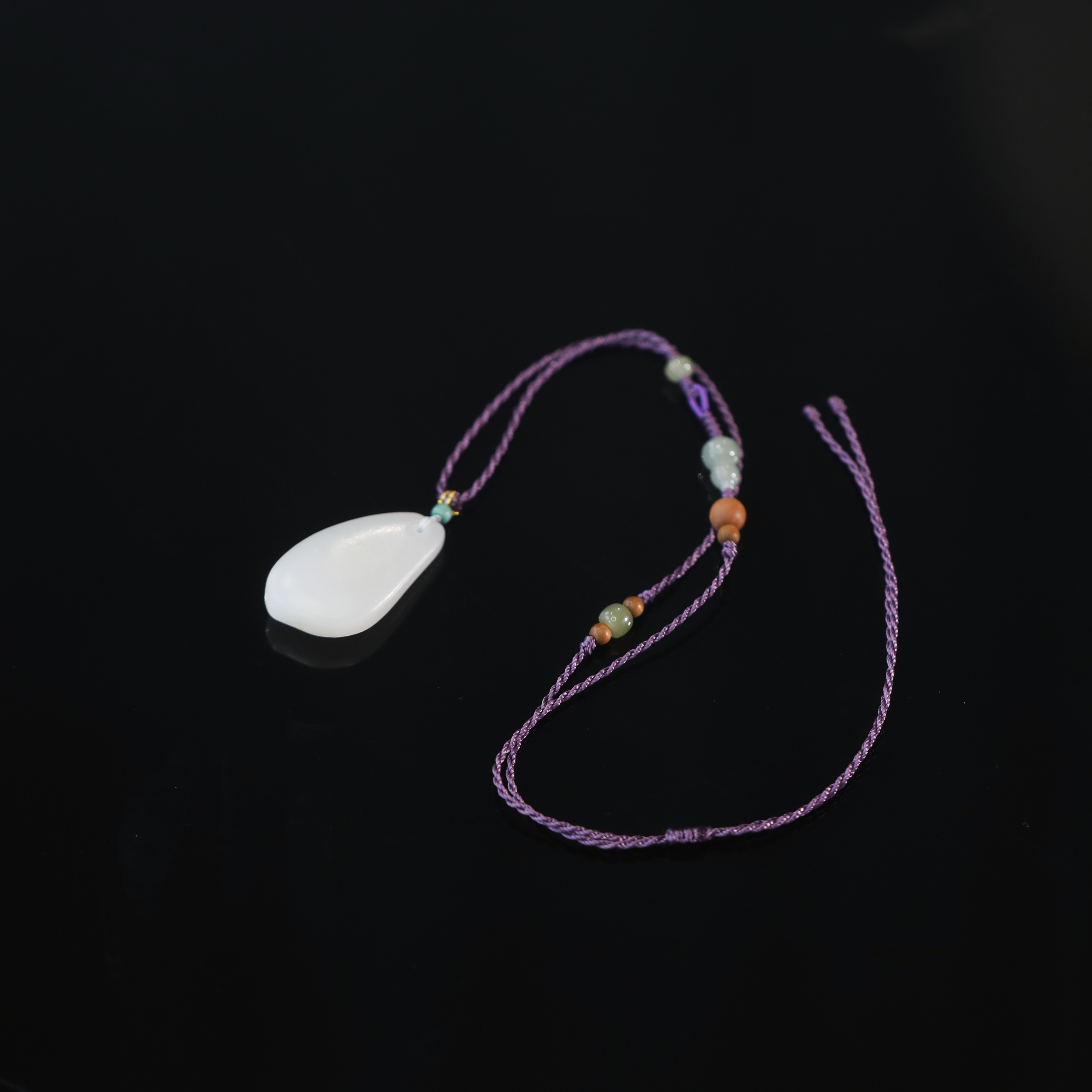 麦麦【静兰】e天然和田玉白玉 吊坠 花瓣 多样性发一