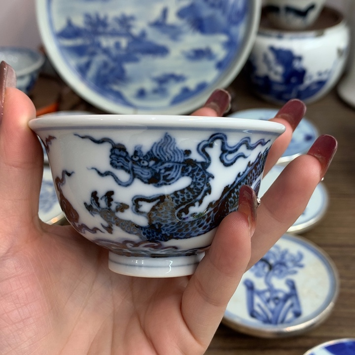 壶承聚*堂现代纯手工手绘的主人杯