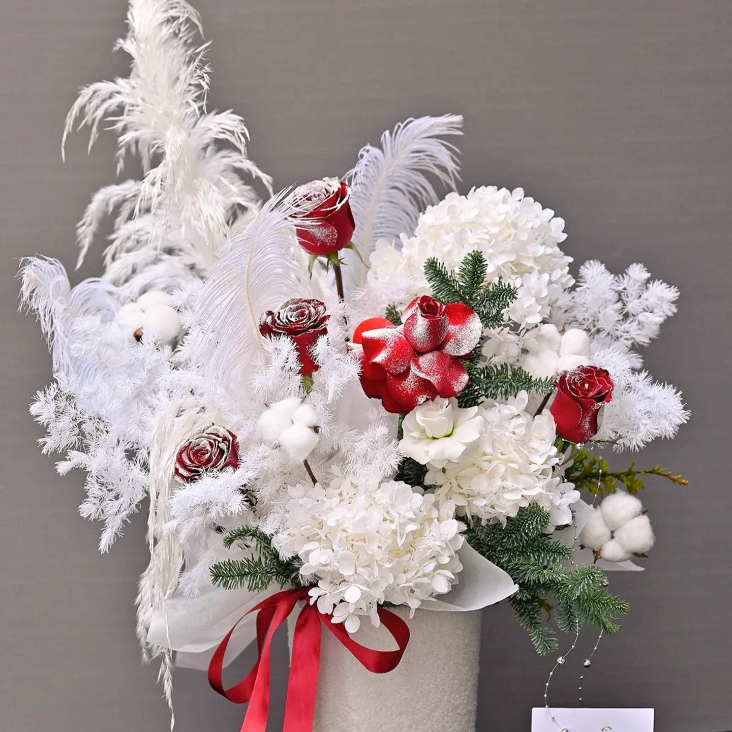 蓬莱松干花永生花花束装饰配饰花艺鲜花手工花束diy材料花店用品