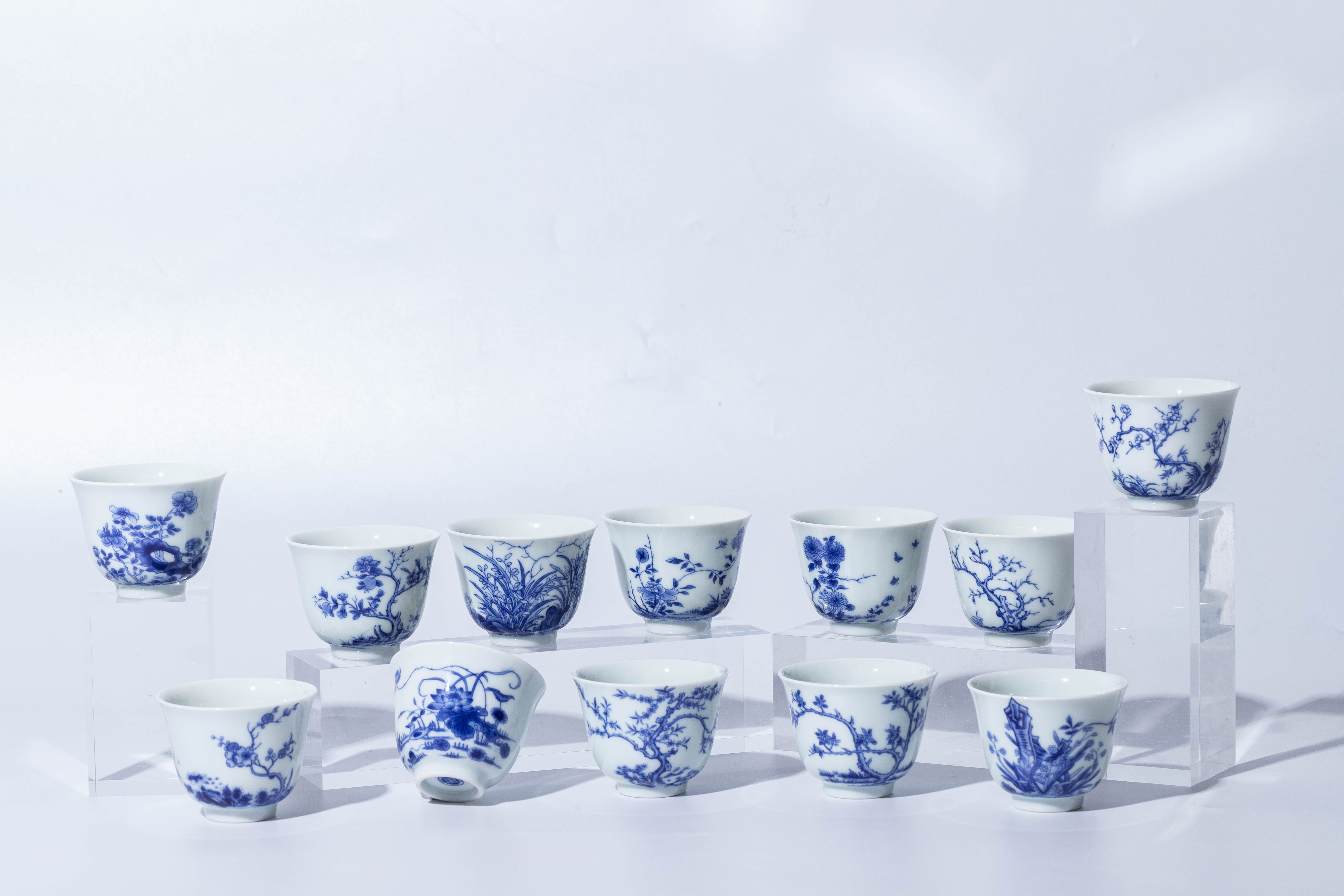 【青花】十二花神杯