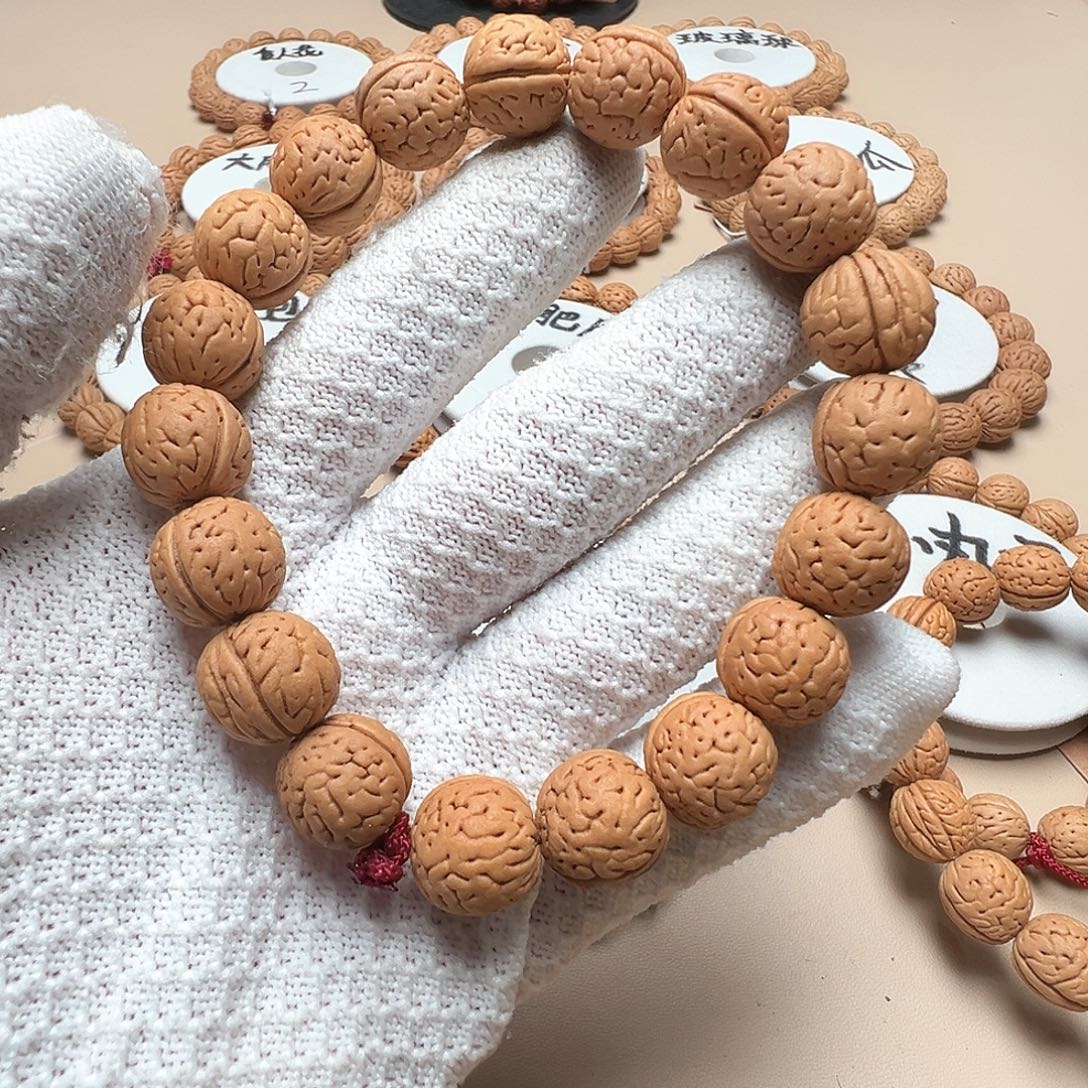 砥***进桃核手串1.5小脑纹