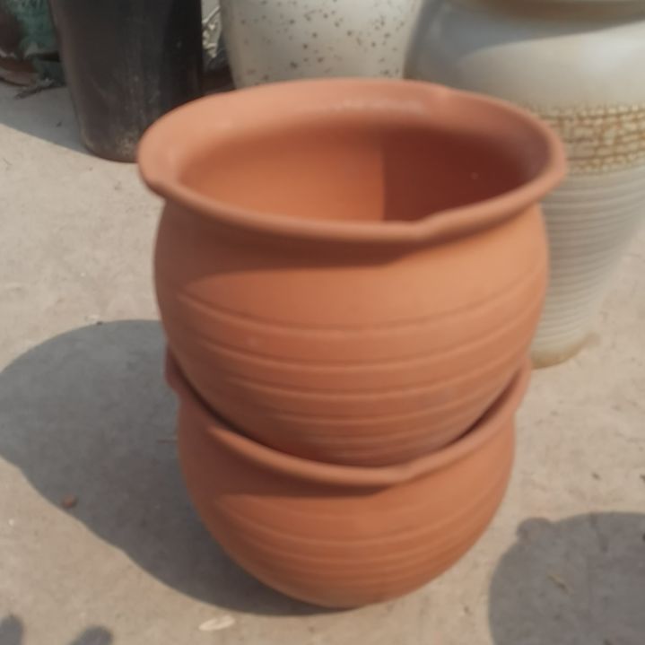 红陶口20高17两个盆