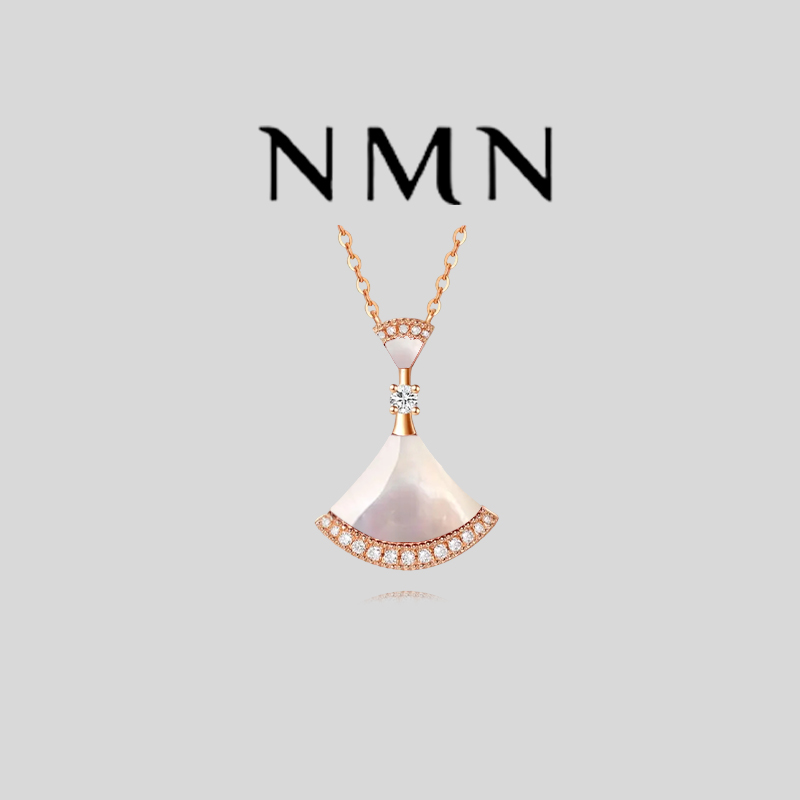 合金项链 【NMN】YY合金合成锆石吊坠  小众轻奢扇形团项链