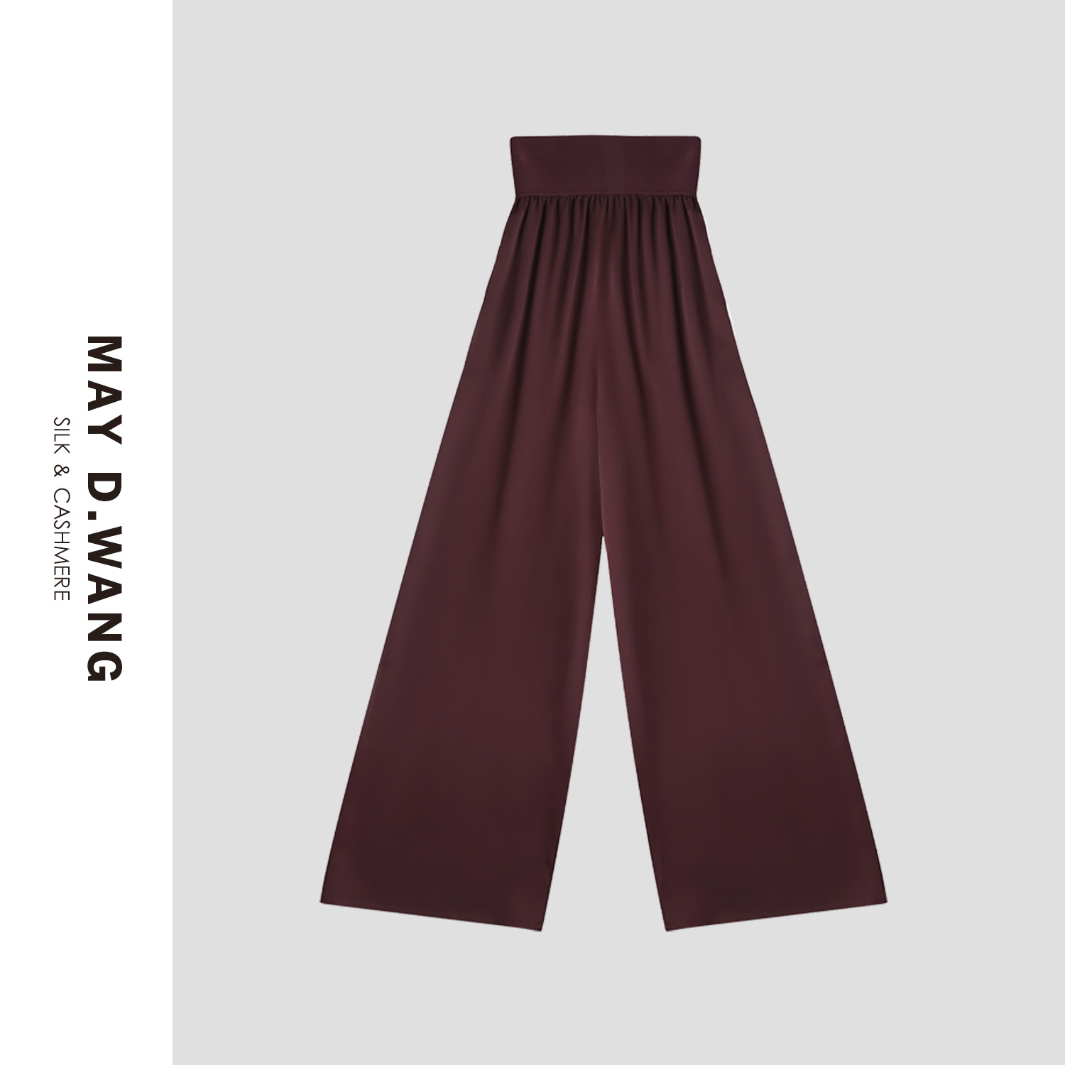 王之造【冬姐精选】2025夏季高奢极简风桑蚕丝收腰直筒裤 F2F2011