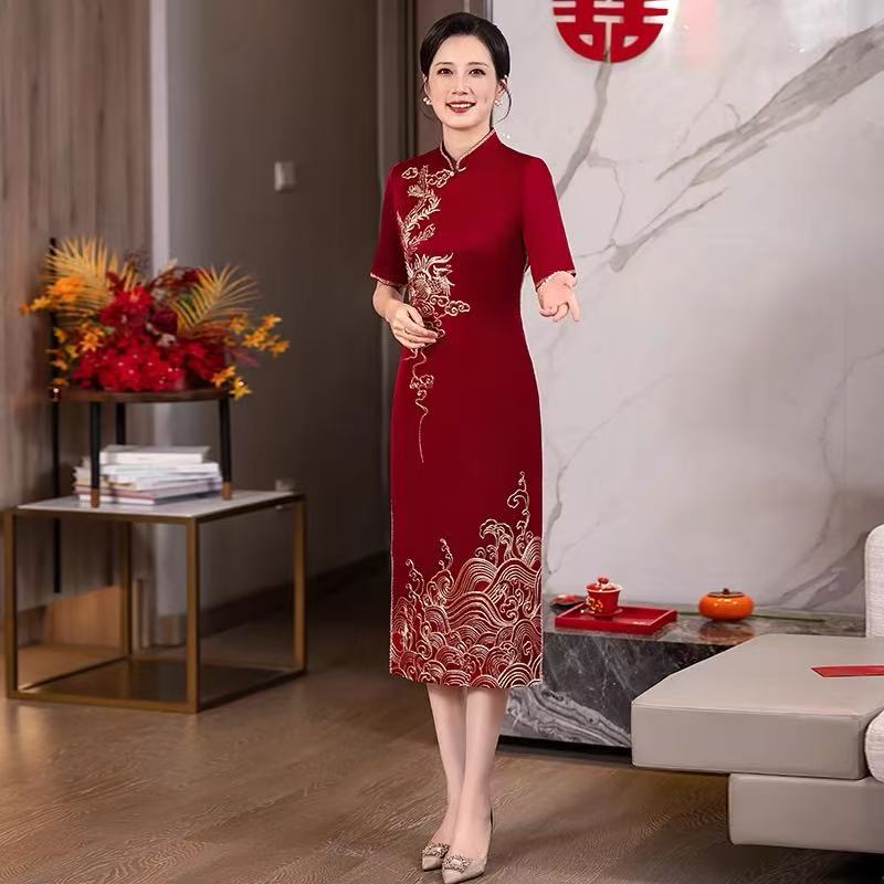 【喜妈妈囍婆婆】吴苏织匠 优雅气质高端旗袍婚宴会大气手工礼服