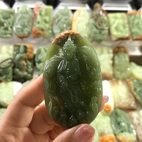 和田玉未镶嵌挂件