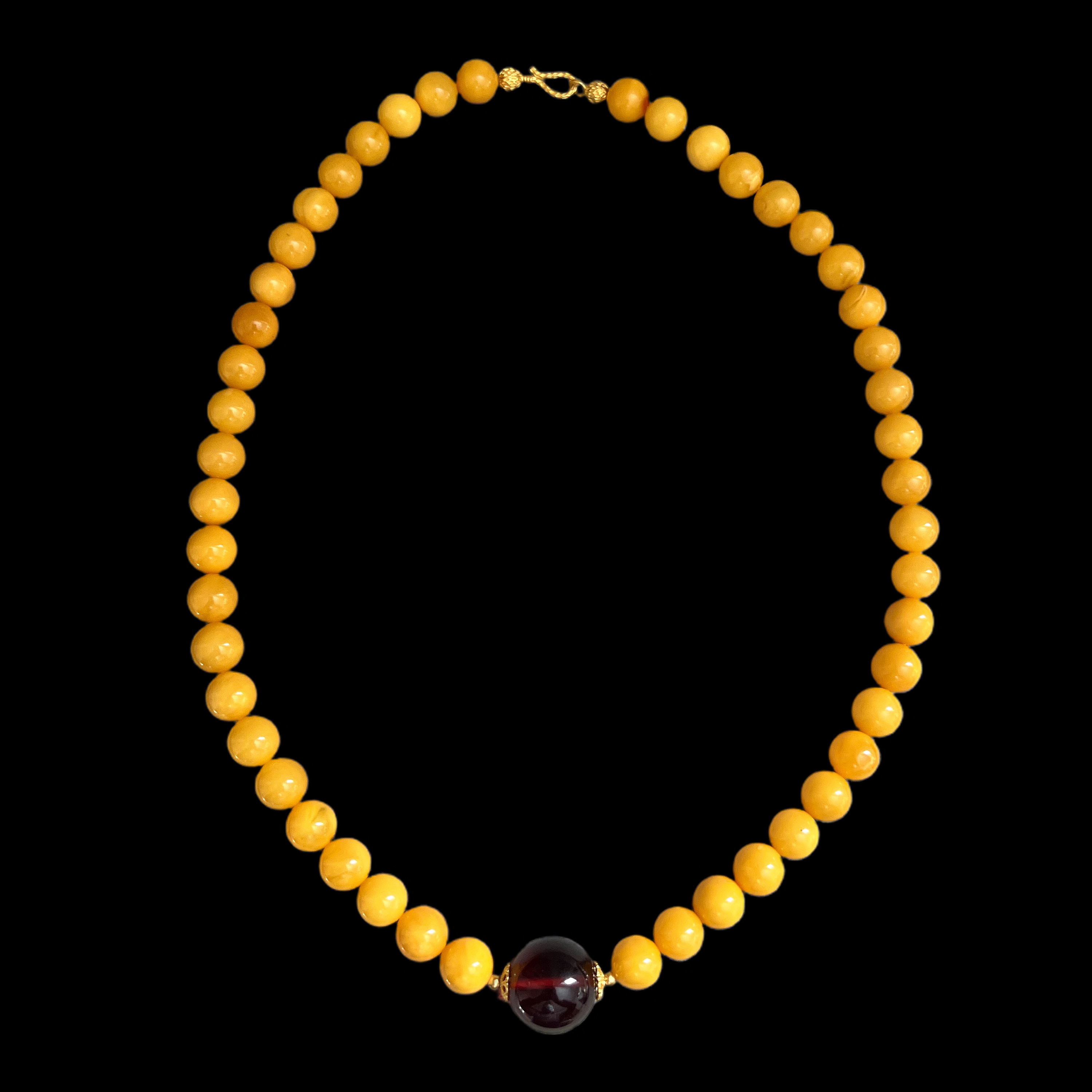 4865-蜜蜡项链孤品