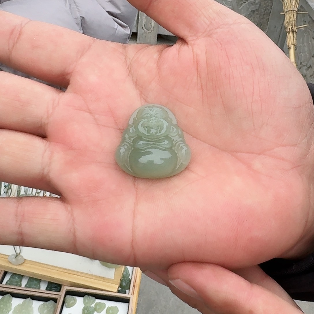 和田玉颈饰未镶嵌全冰底高冰底