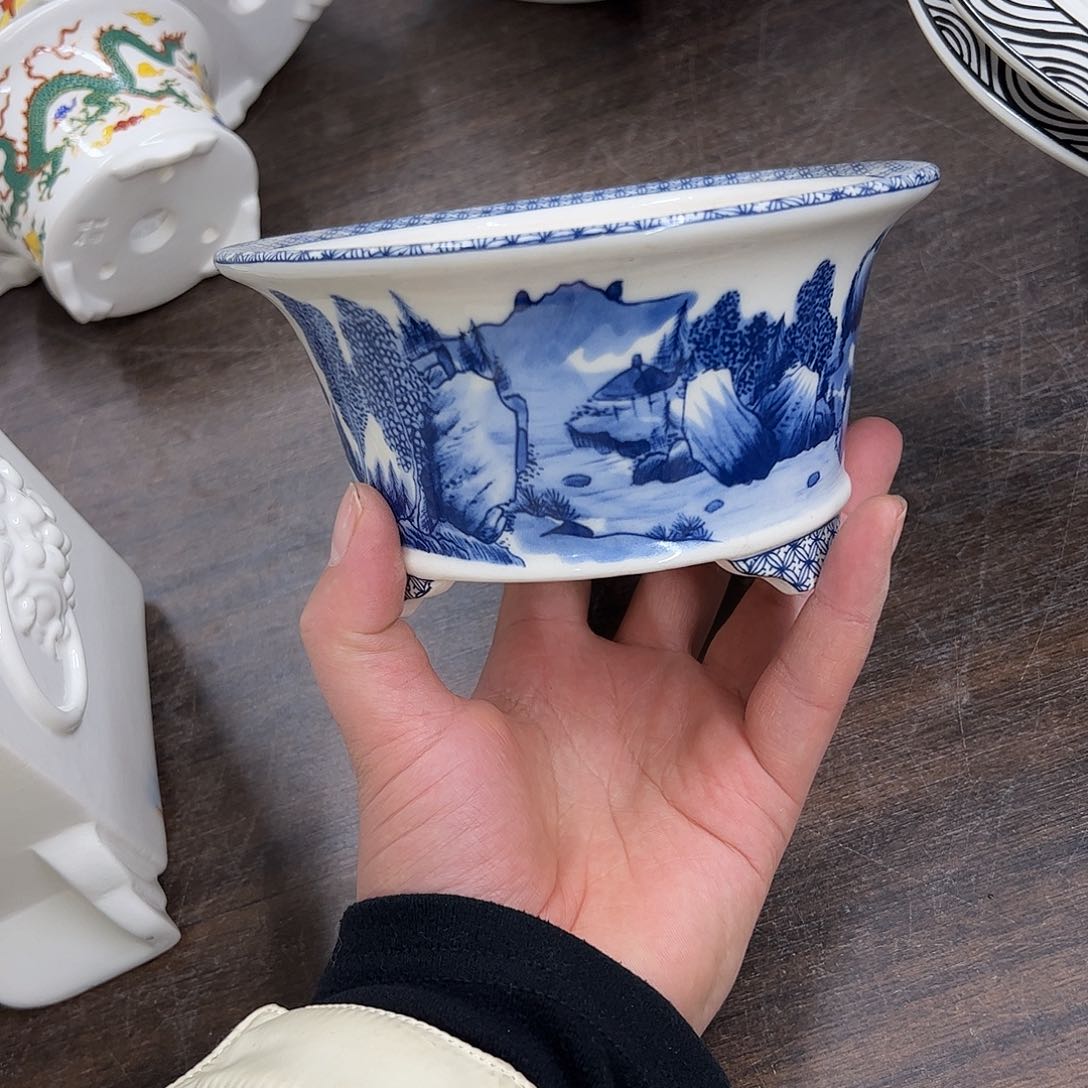 紫砂花盆109号微瑕15/7.5cm