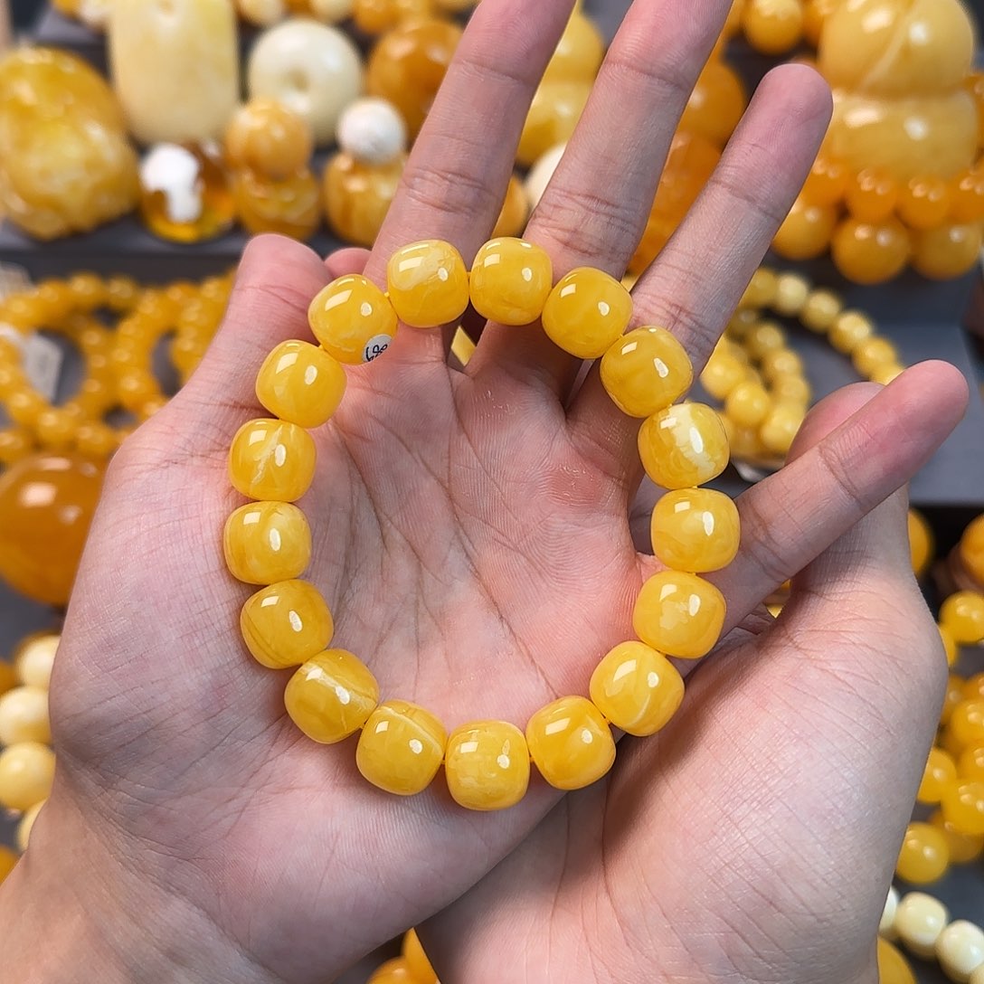 未镶嵌琥珀珠宝奇石14mm同料