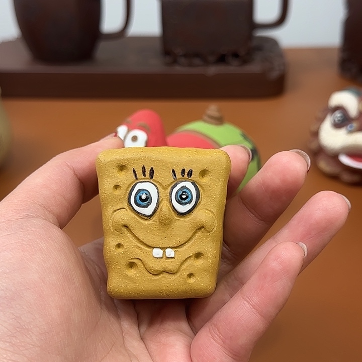 宜兴紫砂盖置茶宠