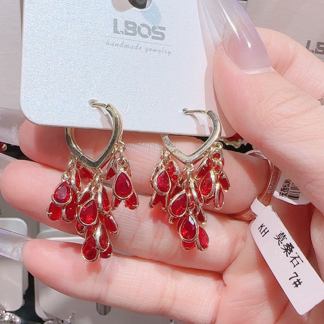 锆石铜合金925银耳环