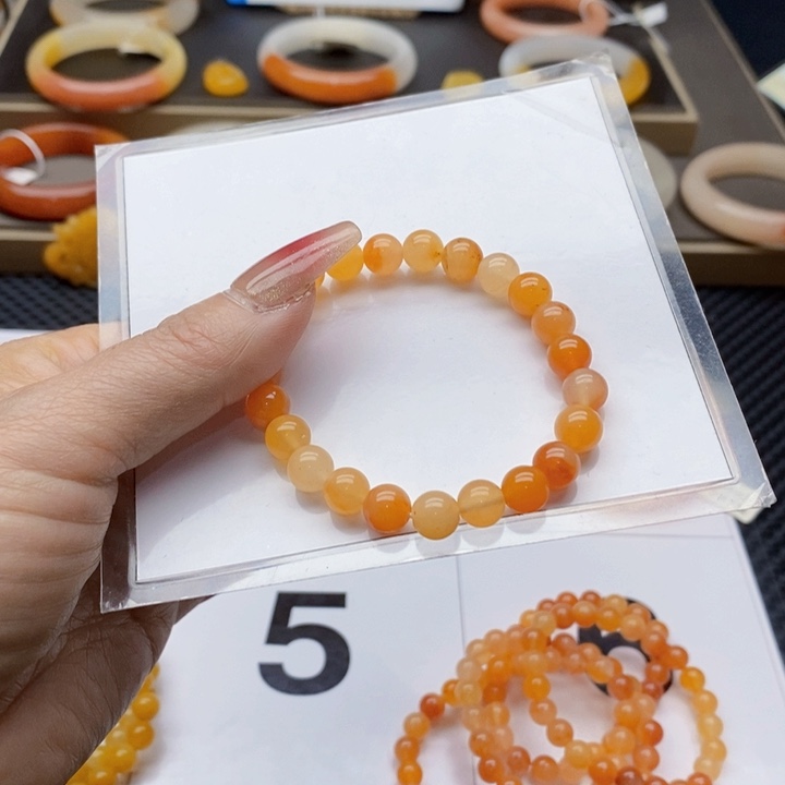 石英质玉（黄龙玉）手镯未镶嵌