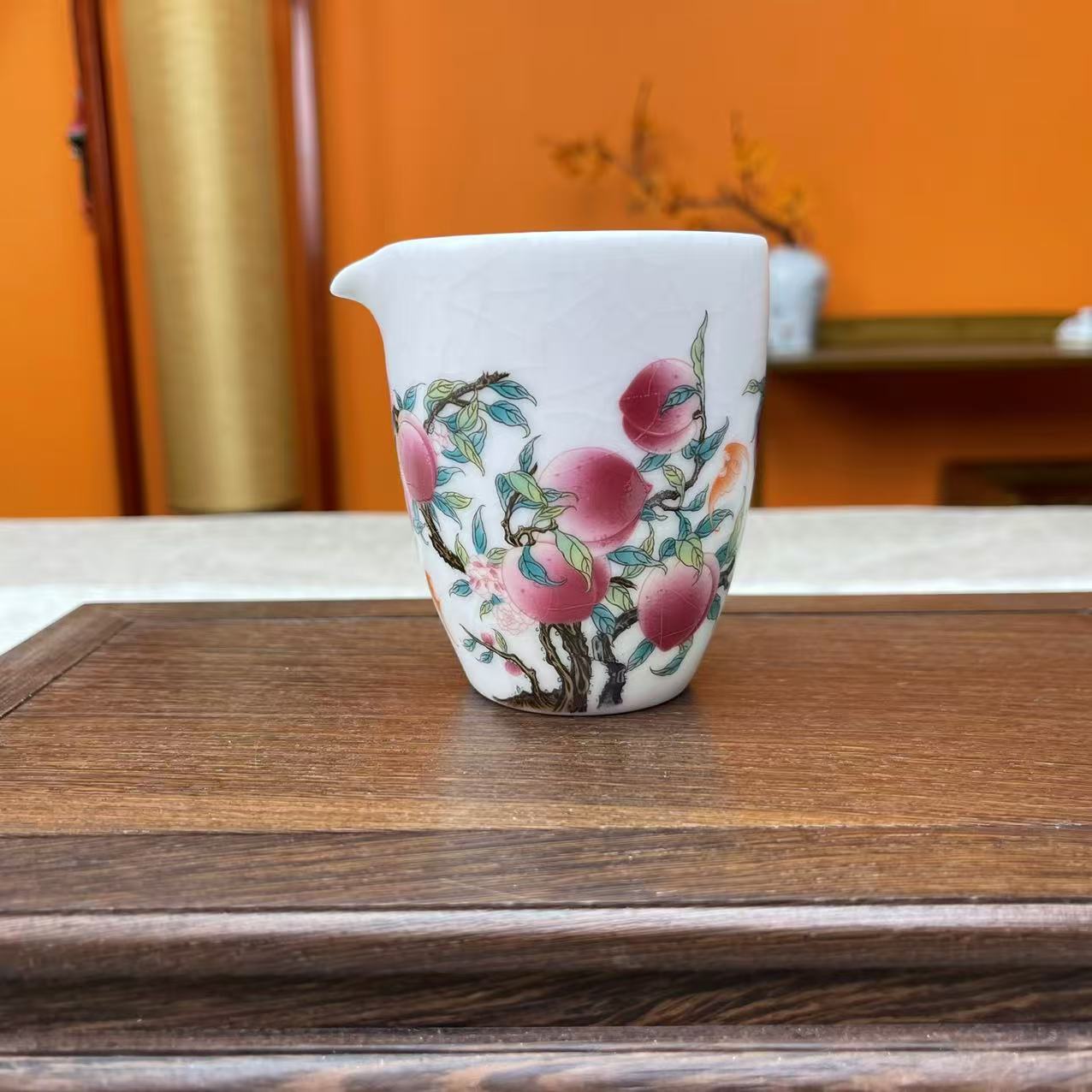 哥窑九桃公道杯-E561开