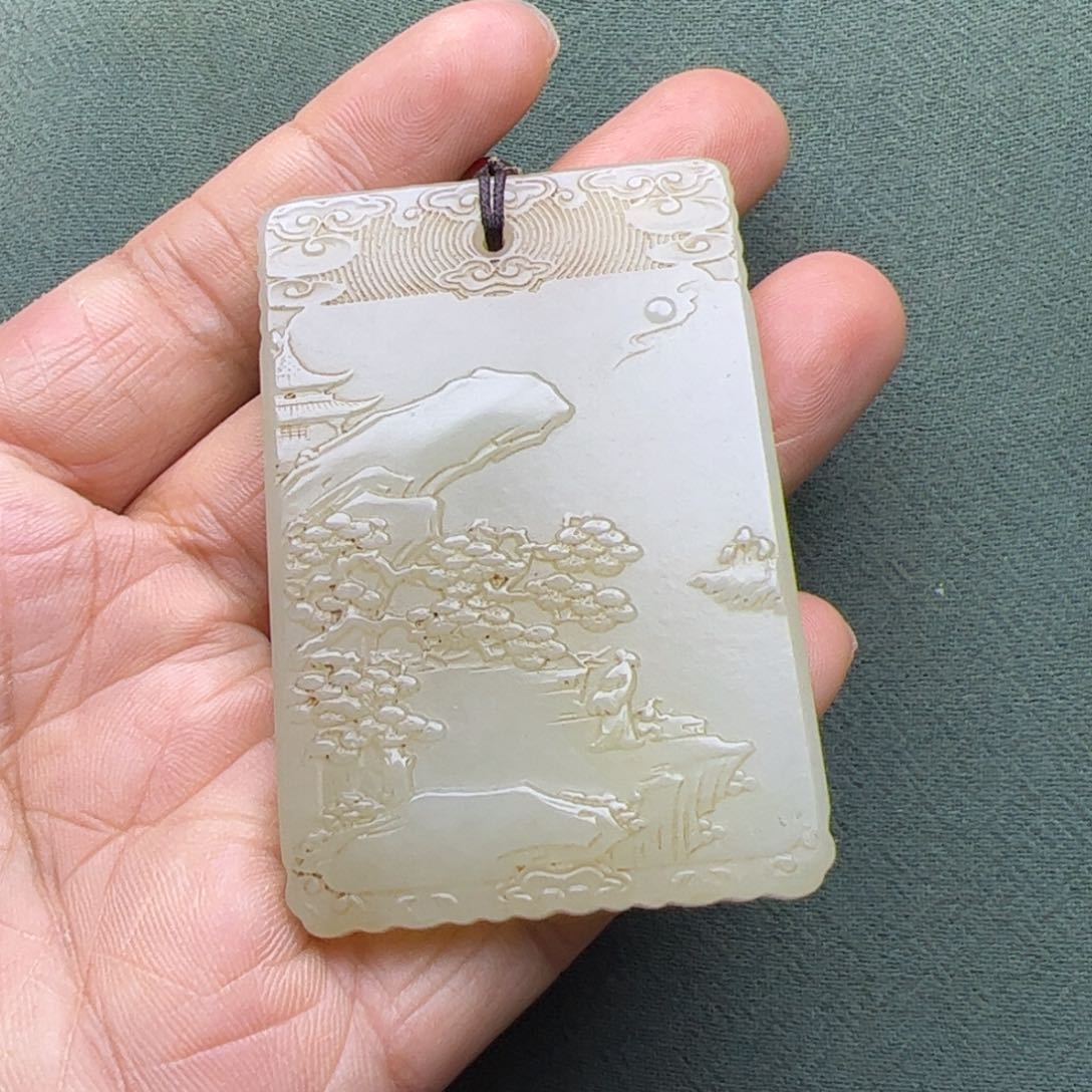 和田玉把件未镶嵌合**业
