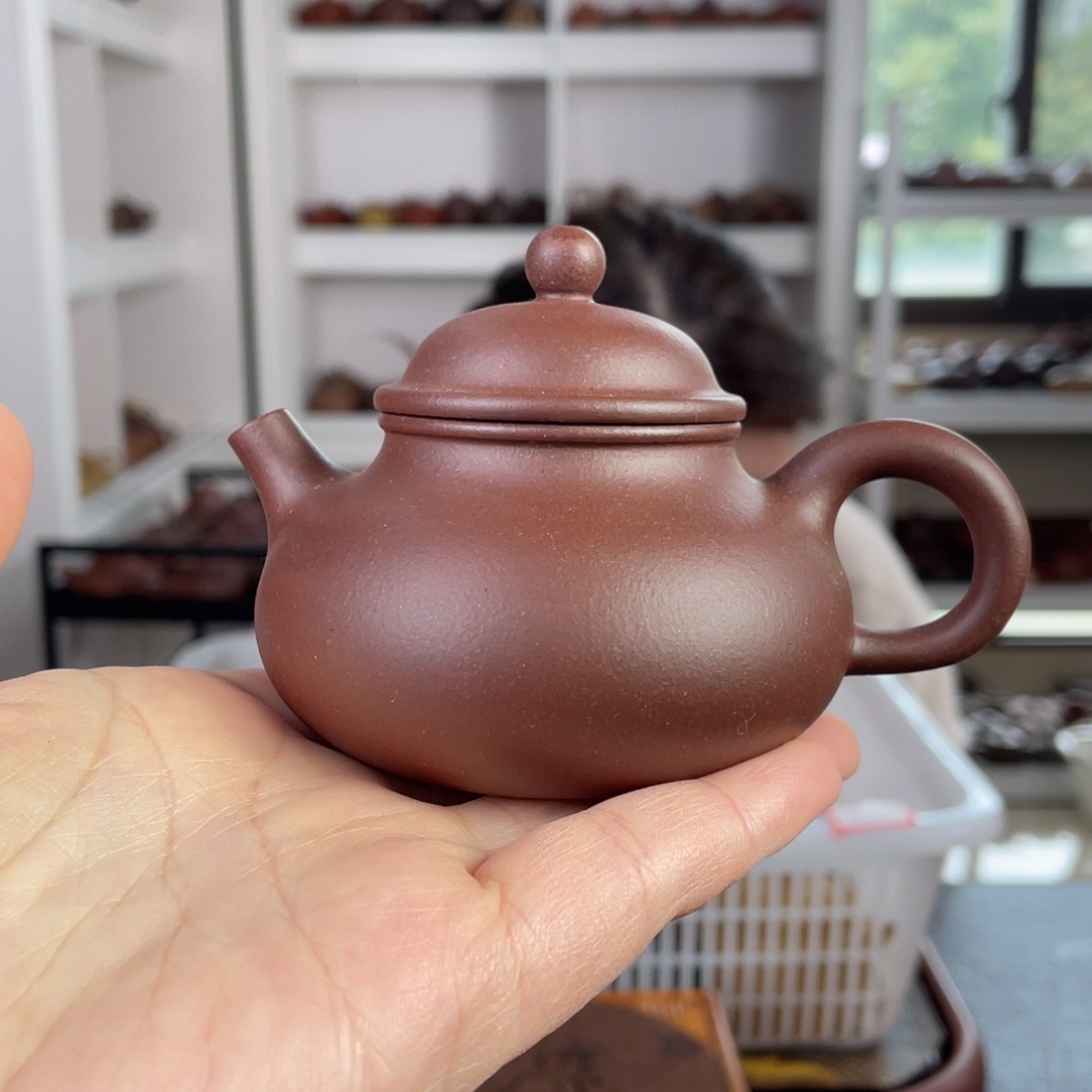 紫砂茶壶紫泥小容天150cc