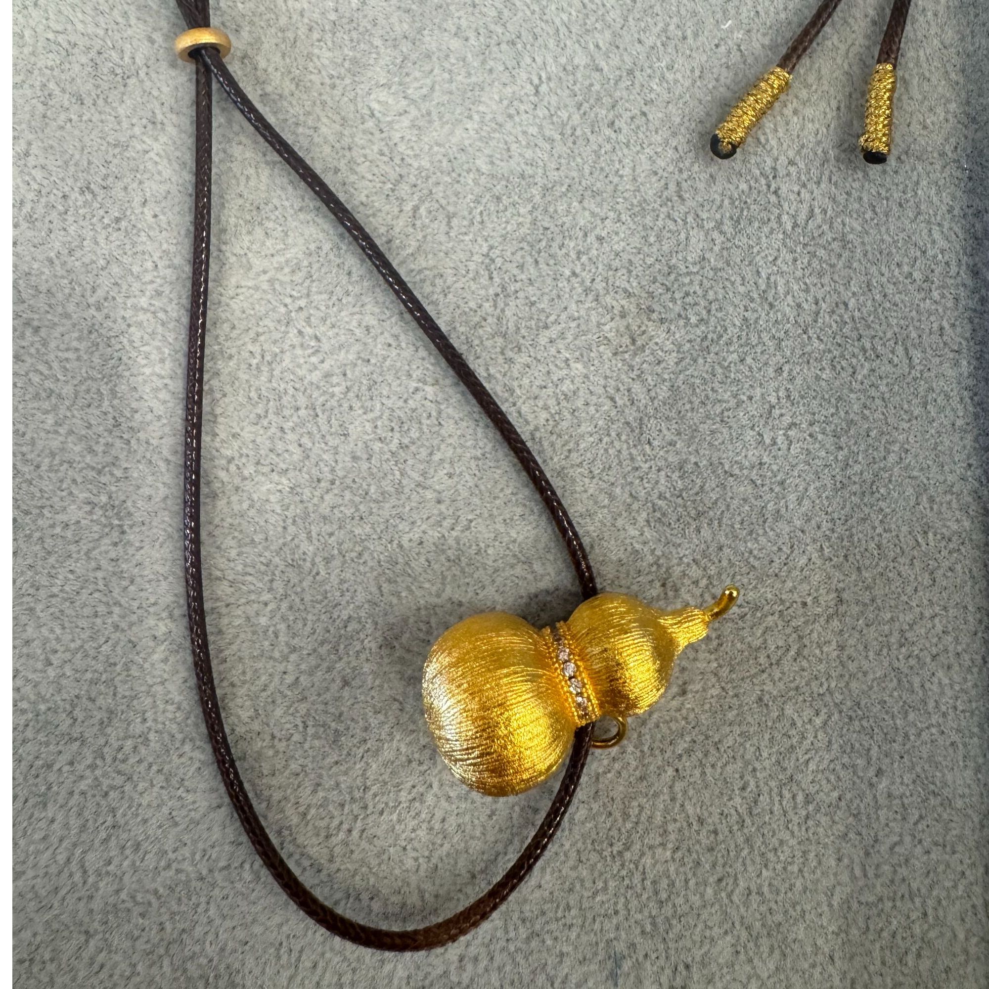 非金属布艺项链 辰曦同款【心愿葫芦】创意款百搭简约精致项链