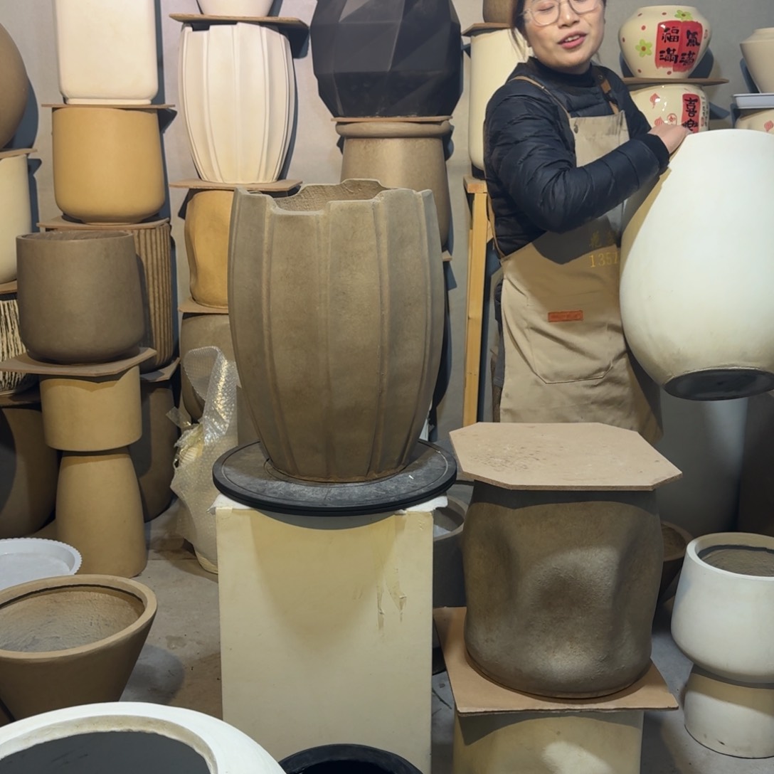 复合镁泥材质的花盆