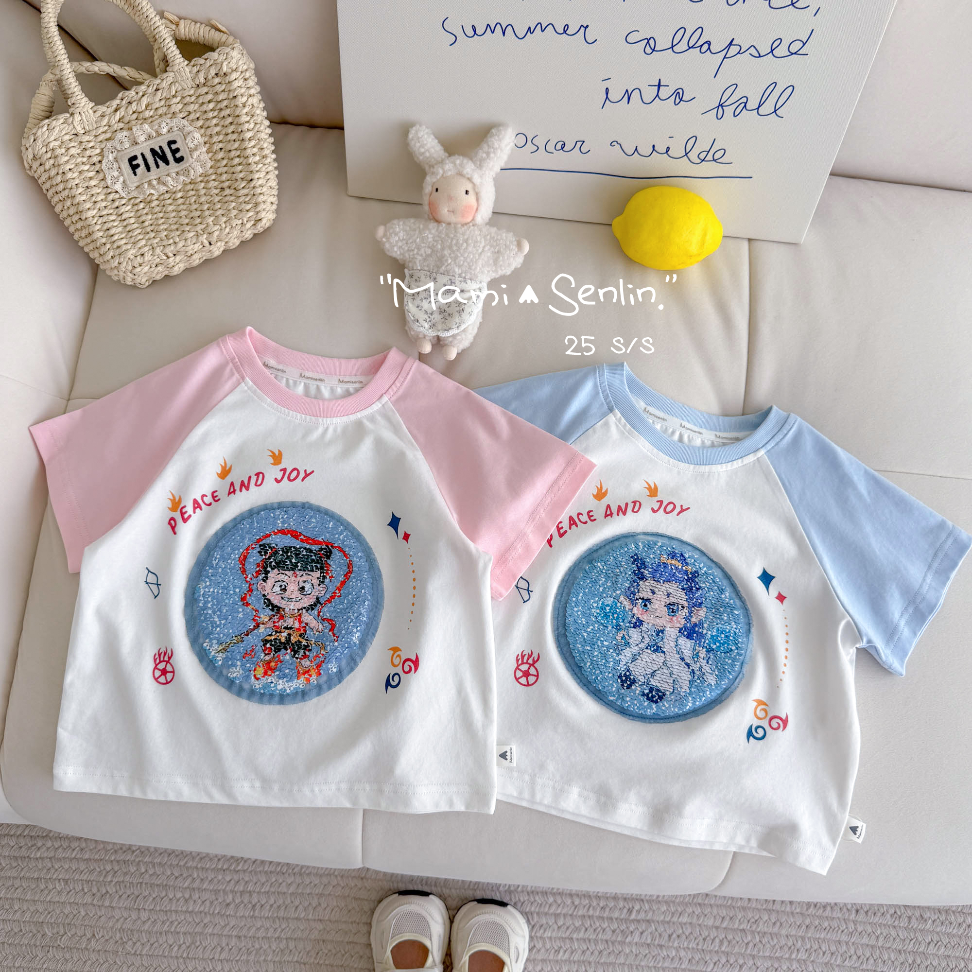 【妈咪森林】童装2025年夏季新款女童会变脸亮片T恤252-MMSL-252178