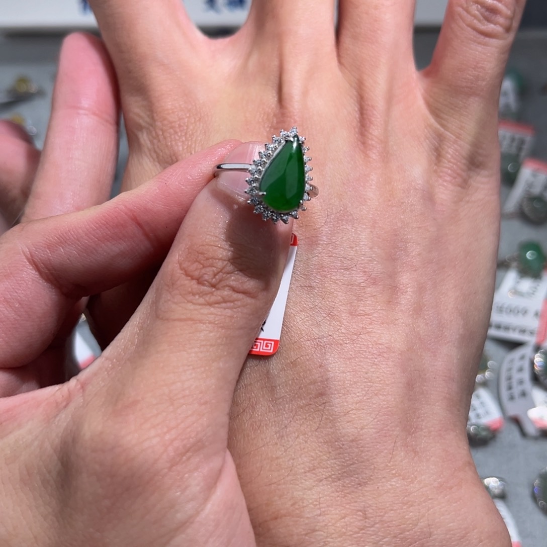 翡翠戒指银S925镶嵌nnnook