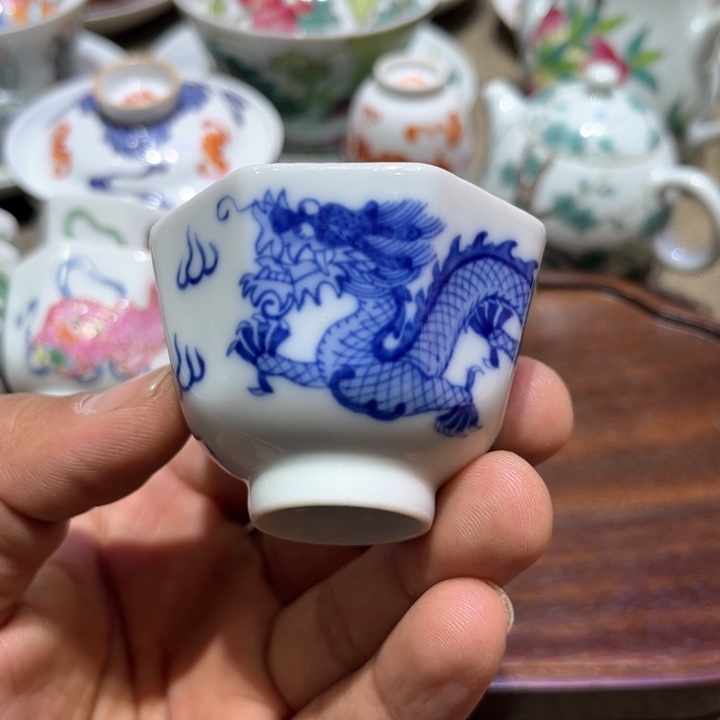 纯手绘精品盖碗杯