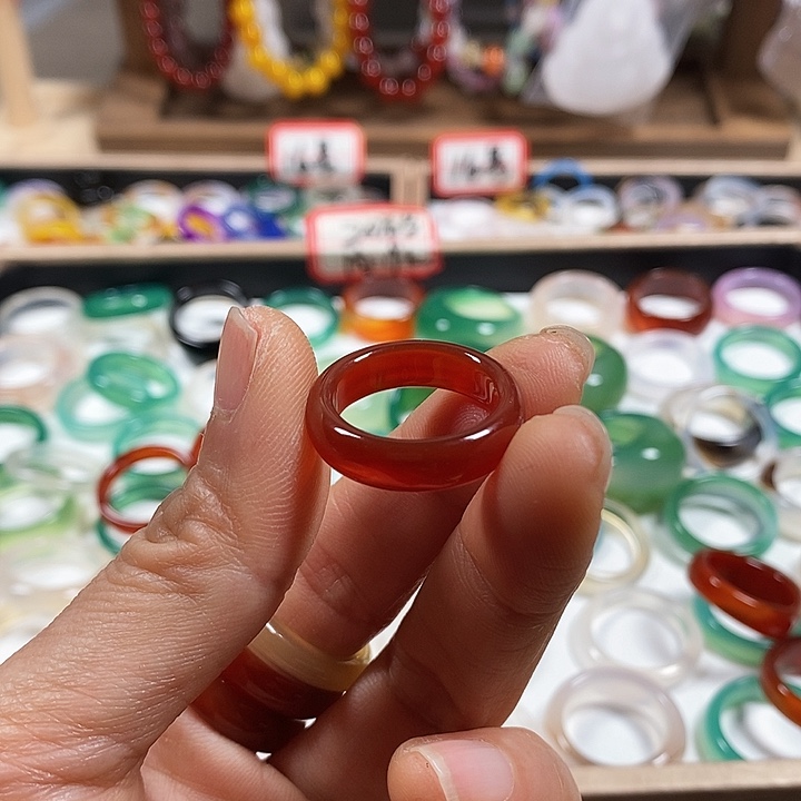 玛瑙/玉髓戒指未镶嵌安*