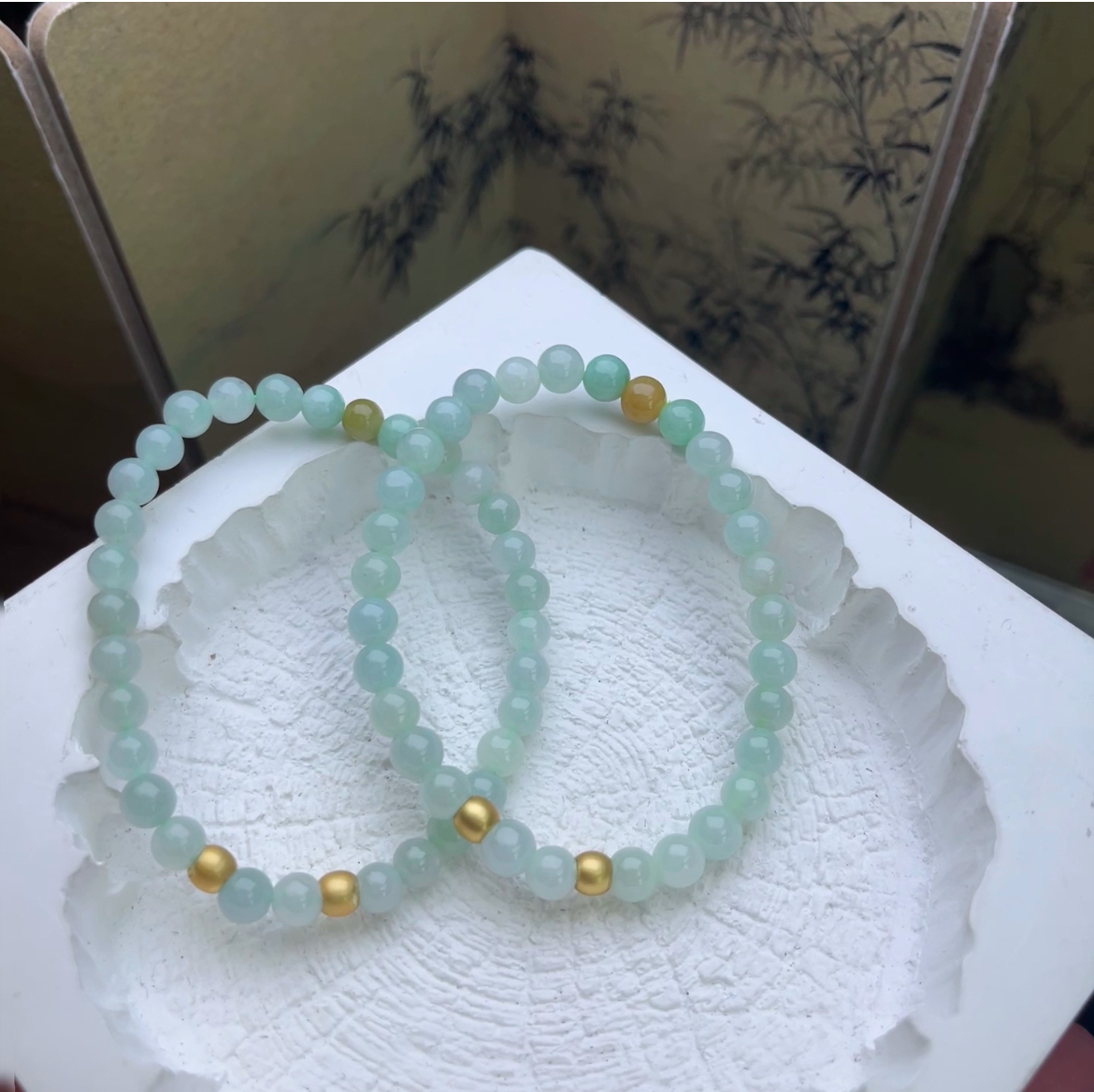 刘思懿【边城刀客】天然A货翡翠百搭手串多样性发一件&580041