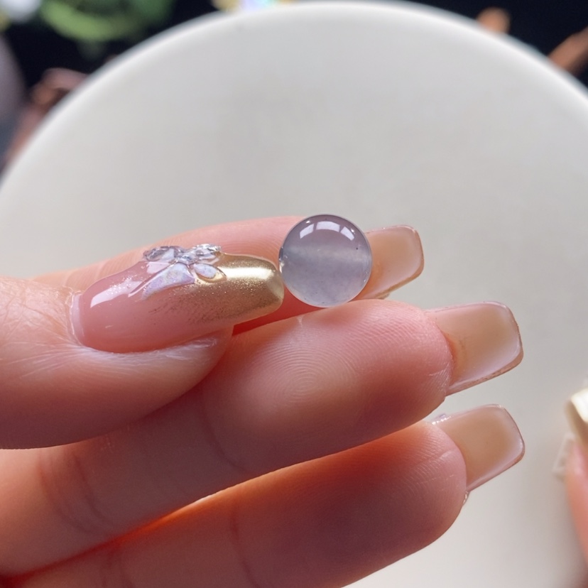 【闪购商品】翡翠颈饰未镶嵌翡翠黑冰珠卡9.1mm