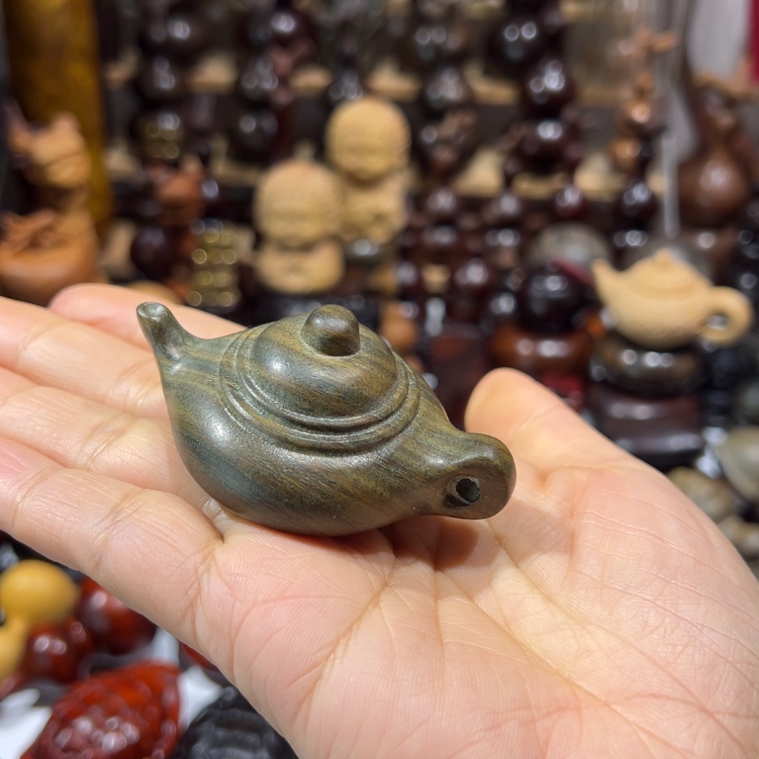 香榧木绿檀绿檀把把壶