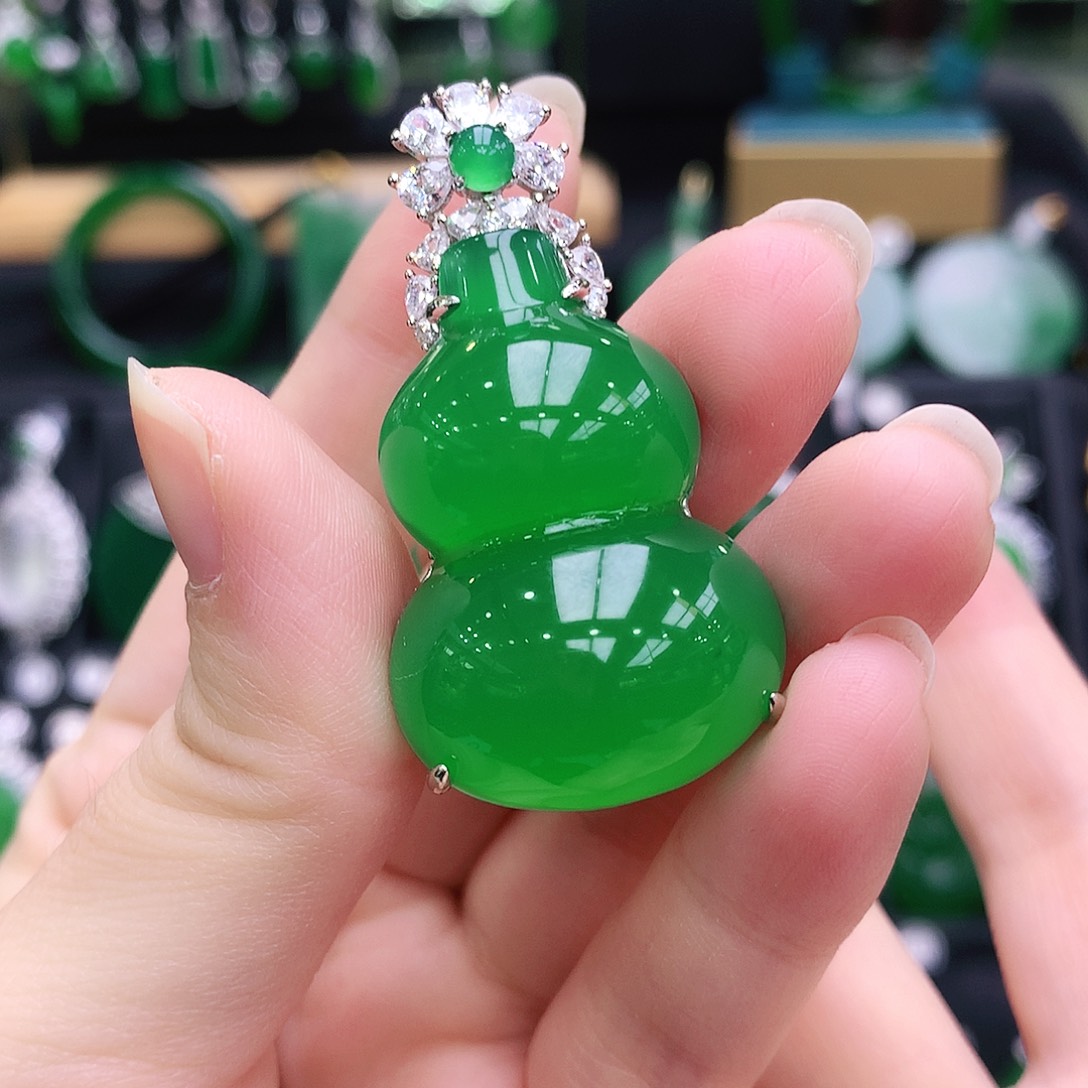 玛瑙/玉髓吊坠银S925镶嵌