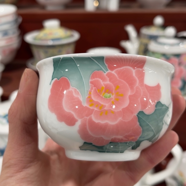 醴陵高温瓷釉下手绘120毫升