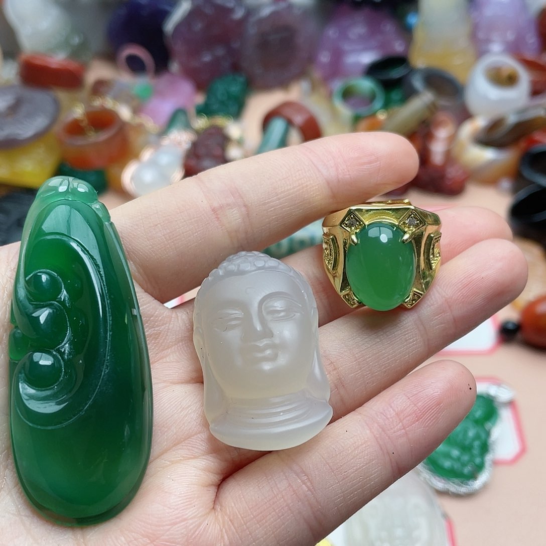 玛瑙/玉髓颈饰合金风*?