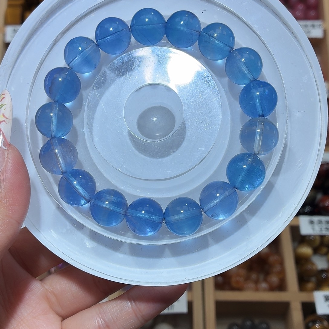 水晶手链未镶嵌13m蓝萤