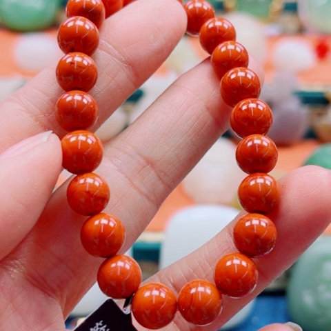 南红玛瑙手链未镶嵌