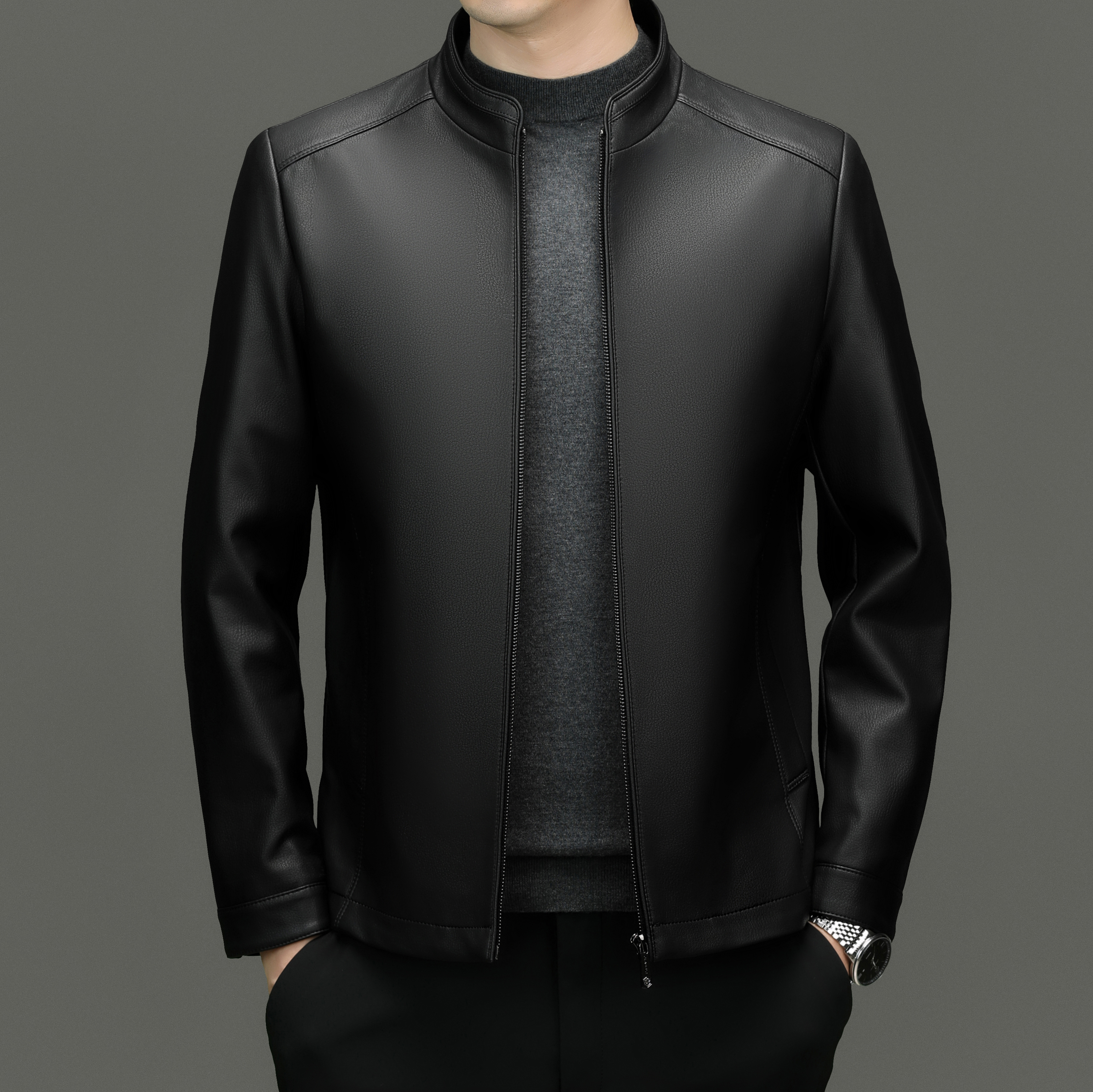 【海宁优选】8333秋季新款2025年 男士时尚（ 立领）休闲外套-FU