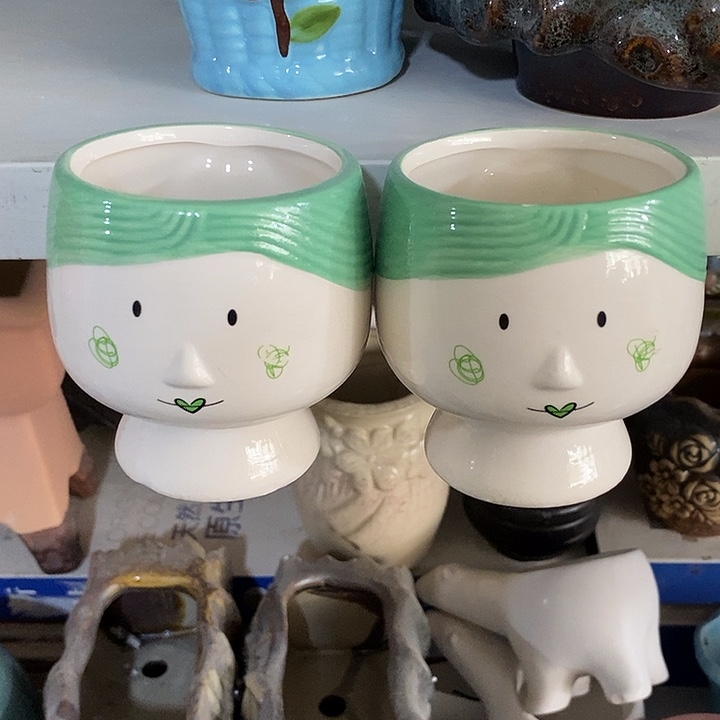 陶盆有孔 瑕疵针孔漏釉介意勿拍 口高