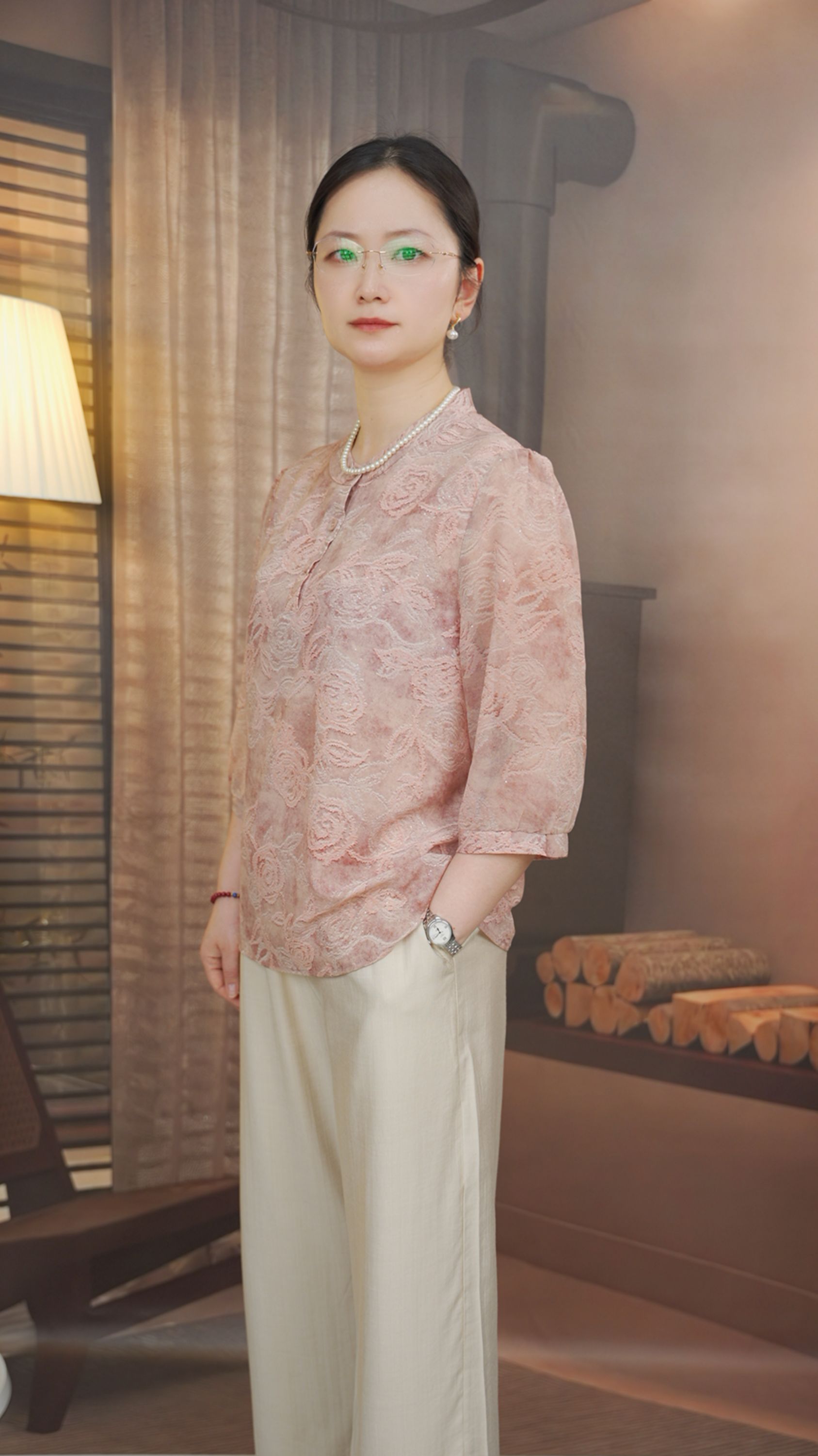 夏季新款小衫薄款宽松中老年女装时尚百搭衬衫妈妈装印花