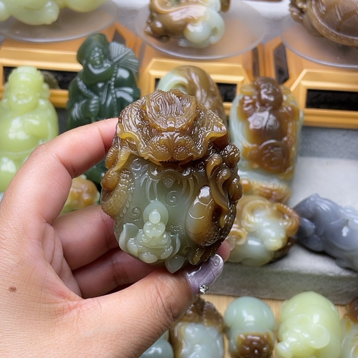 【闪购商品】和田玉未镶嵌挂件眉***佬