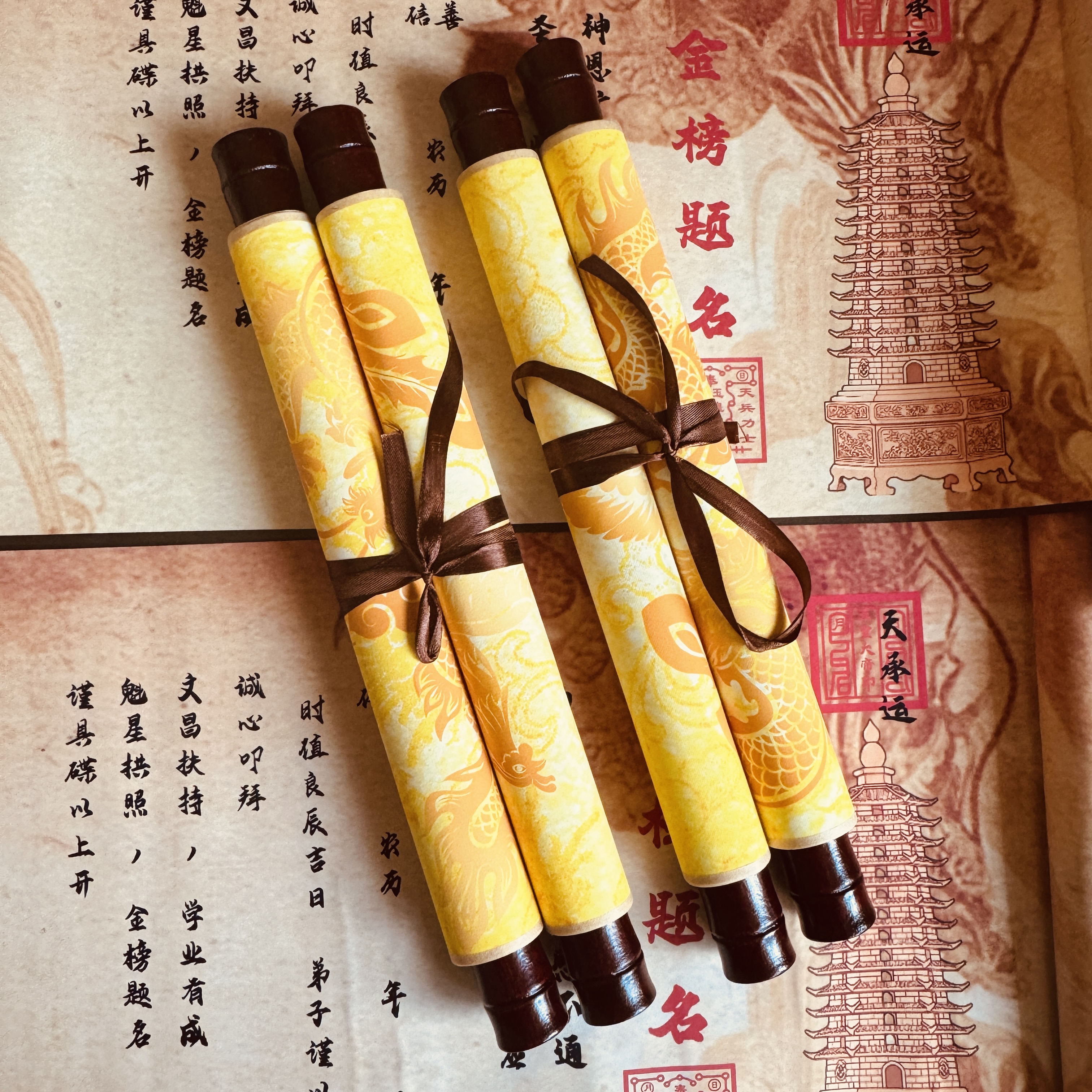 文昌卷轴师傅亲手处理制作金榜题名学业有成