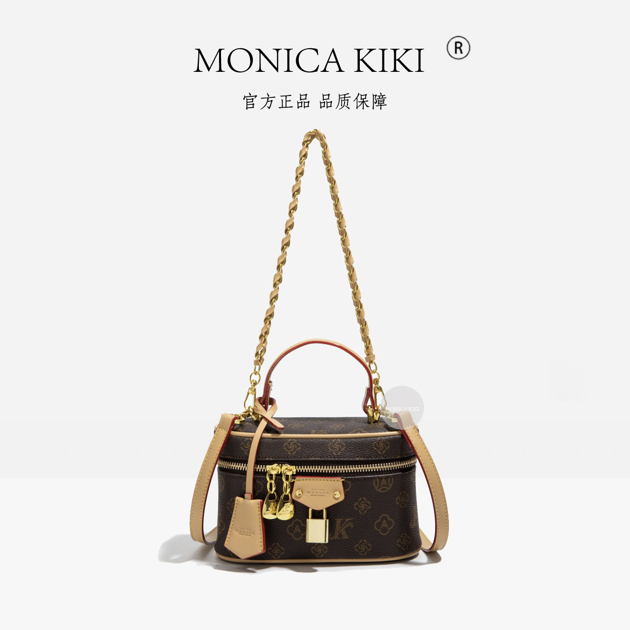 MONICA KIKI/莫妮卡奇奇盒子包潮流百搭时尚经典斜挎包手提包