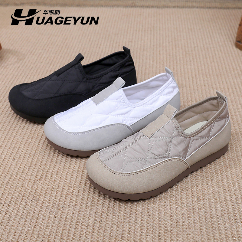 春秋新款女士复古勃肯鞋休闲百搭舒适软底豆豆鞋轻便透气爆款单鞋