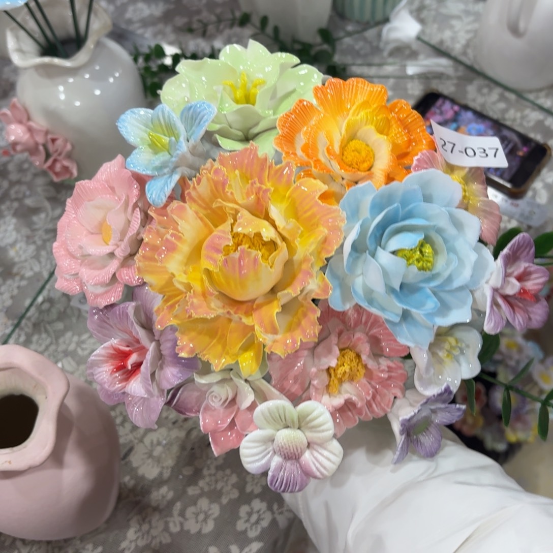 2737 陶瓷花拍满20元发货退款拉黑