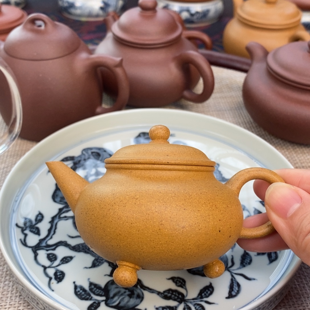 茶壶紫砂紫砂壶三足水平