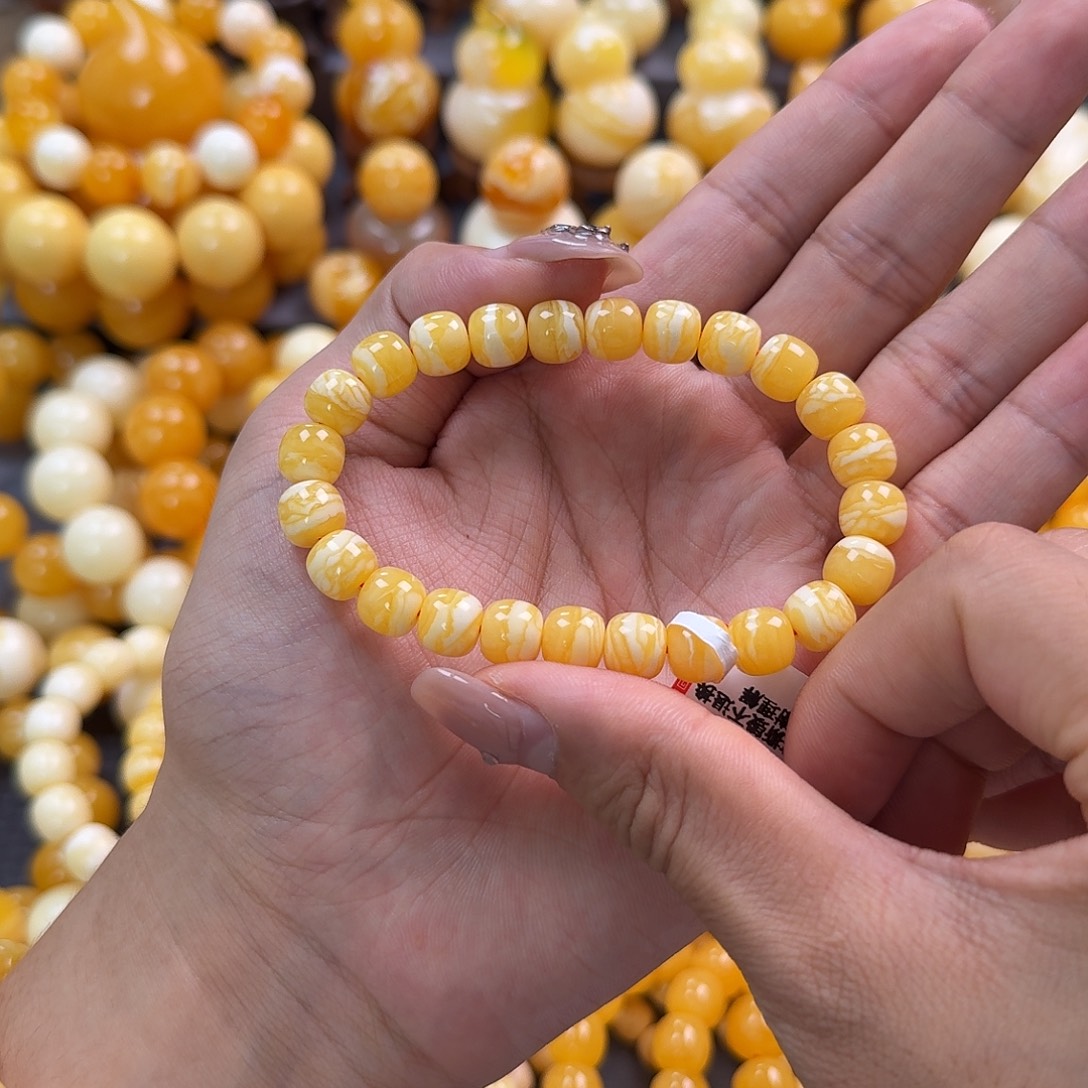 蜜蜡未镶嵌珠宝奇石同料9mm