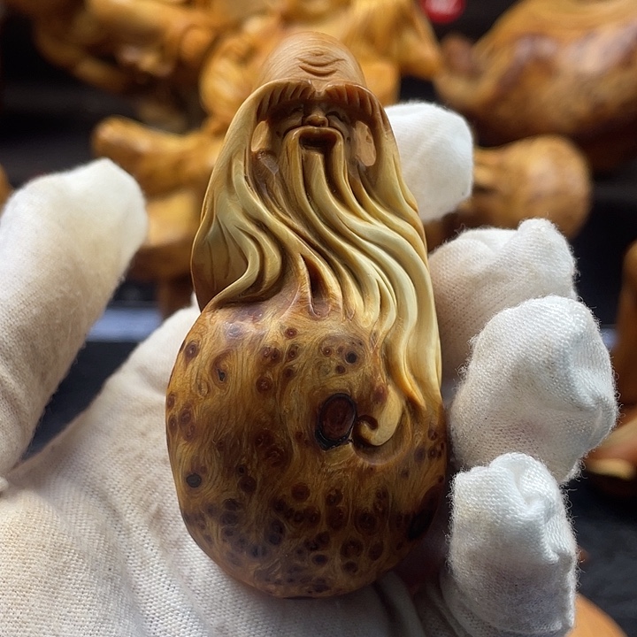 柏木（崖柏）寿星手把件