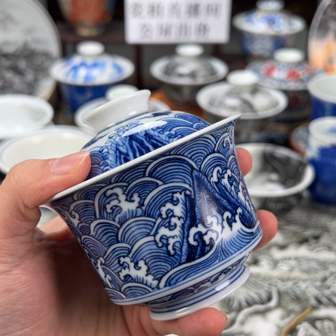 风***浪景德镇手工手绘陶瓷