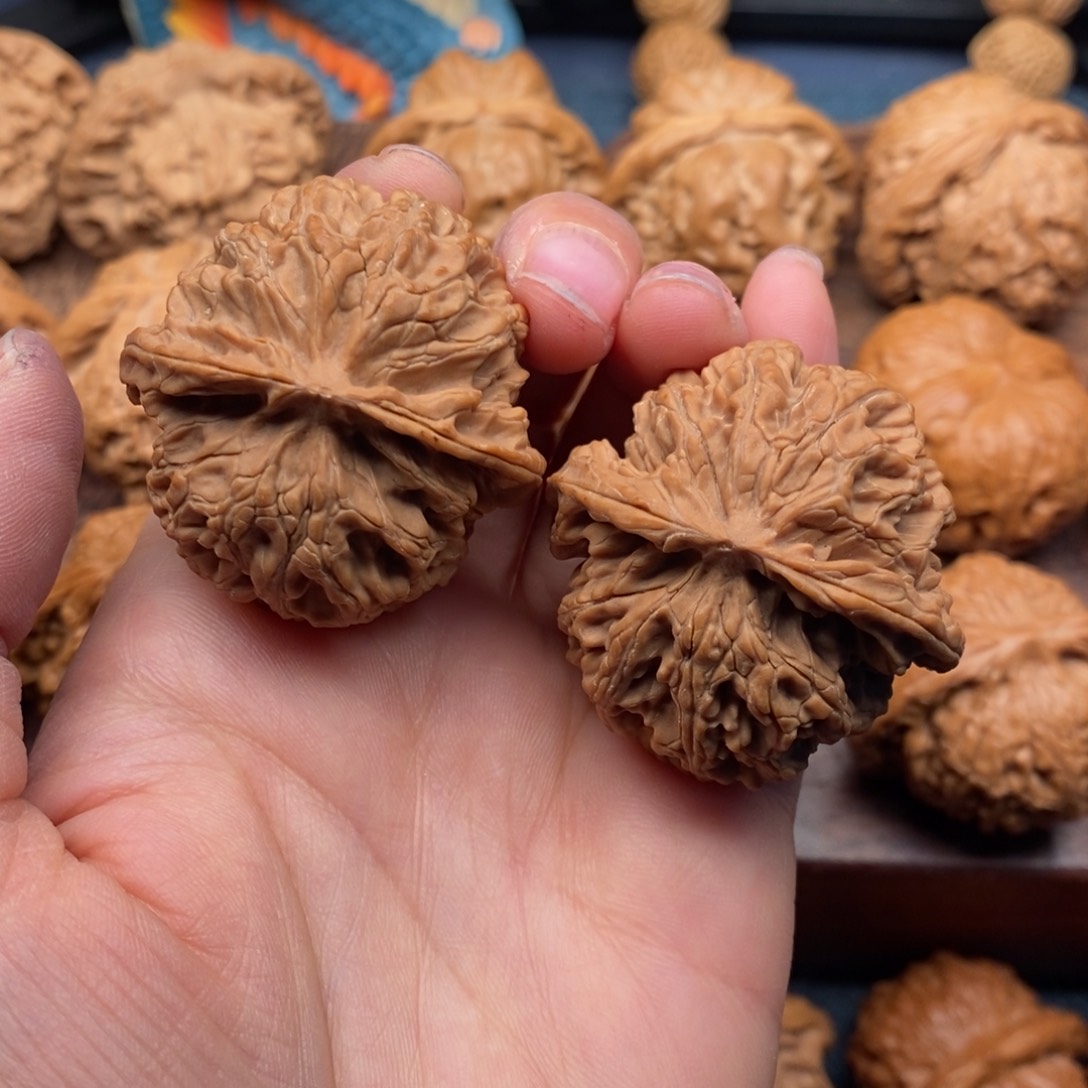 文玩核桃把件40全品精配苹果园