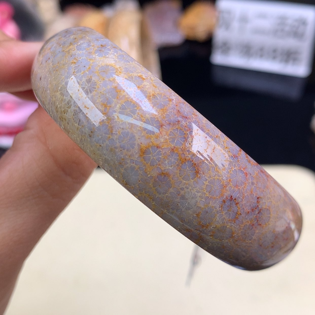 【闪购商品】颈饰未镶嵌硅化珊瑚（珊瑚玉）18号精美手镯59圈口